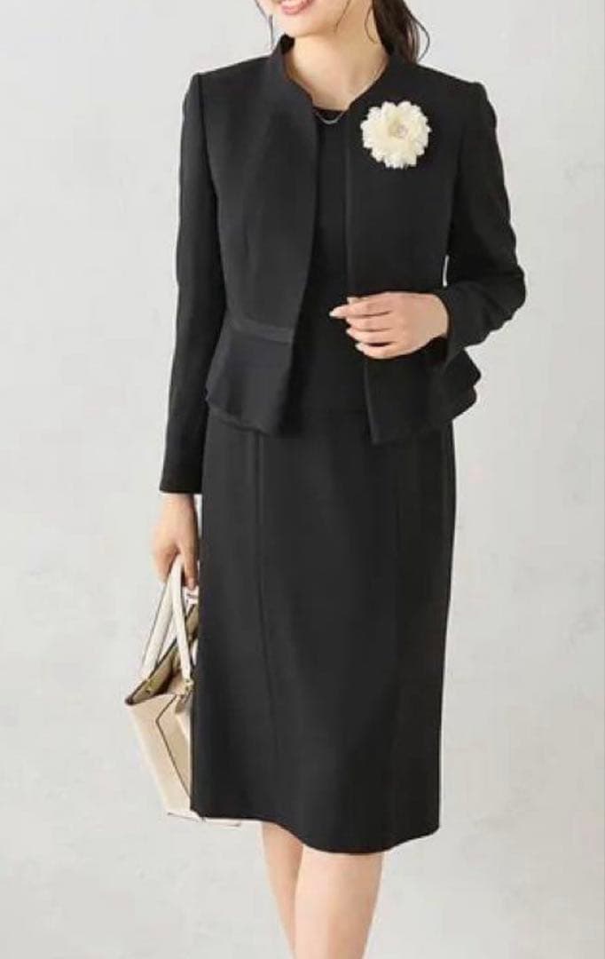 新品SOIR LES MUESブラックフォーマルアンサンブル11号慶弔両用