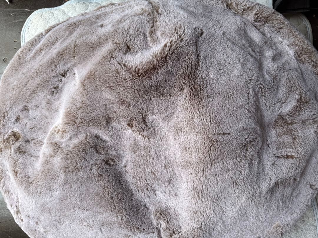 SI ambient lounge グレー ファー 円形クッション