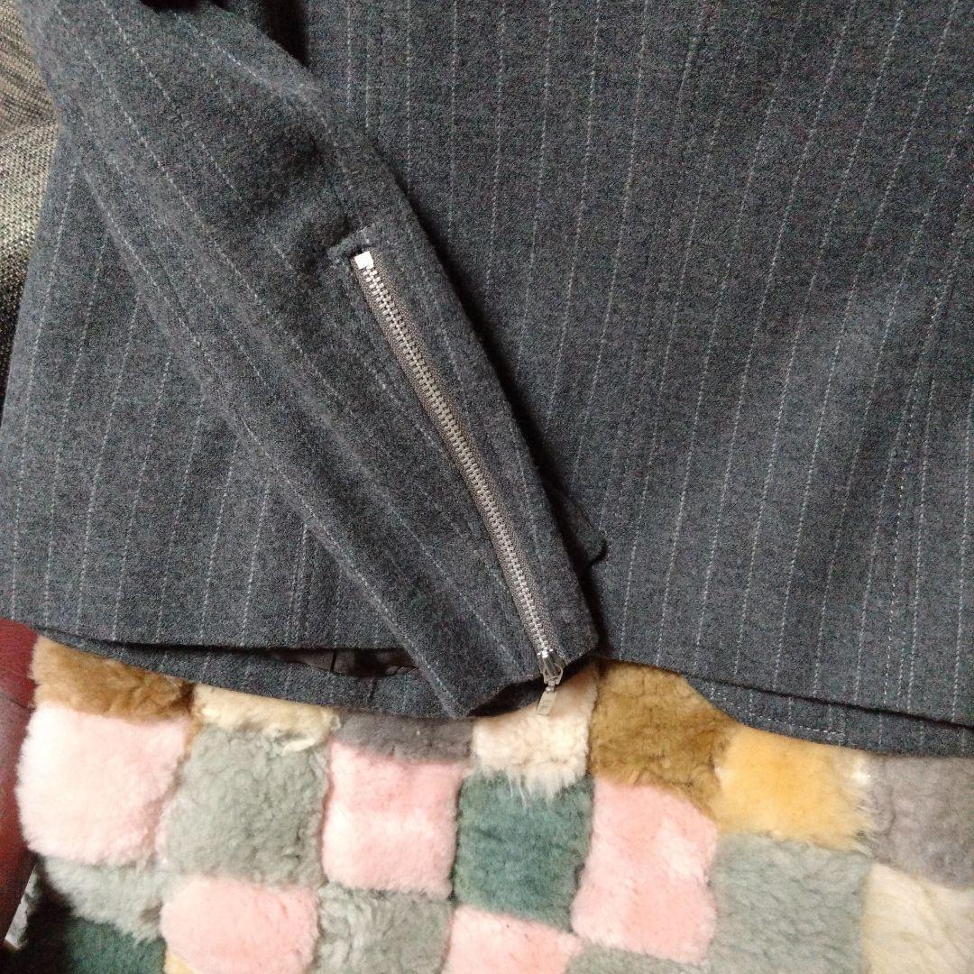 「禁煙、未使用」伊太利屋　ジャケット　11号　グレーストライプ