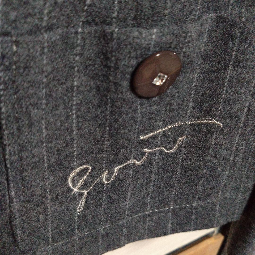 「禁煙、未使用」伊太利屋　ジャケット　11号　グレーストライプ