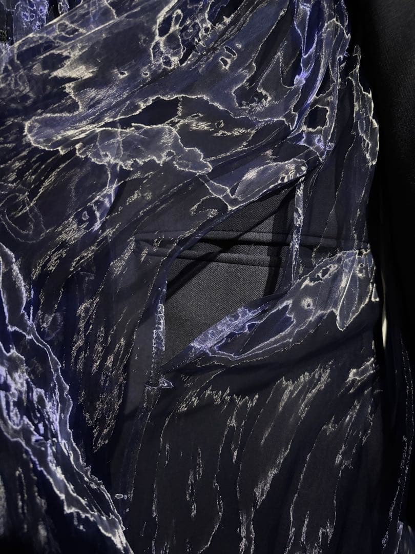 オーガンジードッキングウールコート