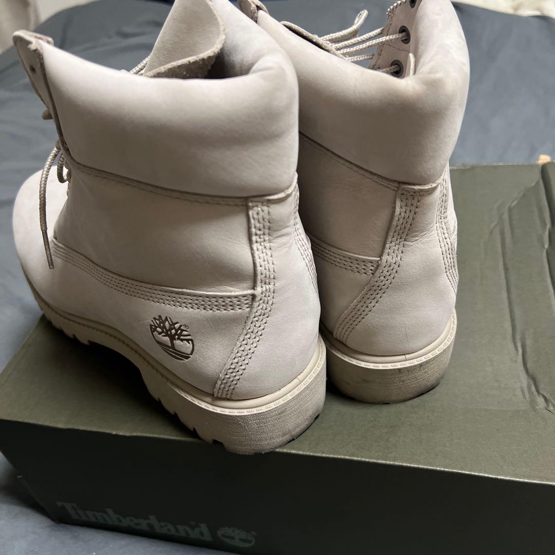 ティンバーランド ライトグレー ハイカットブーツ