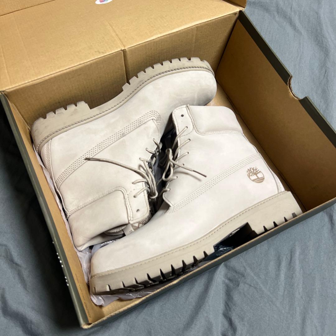 ティンバーランド ライトグレー ハイカットブーツ