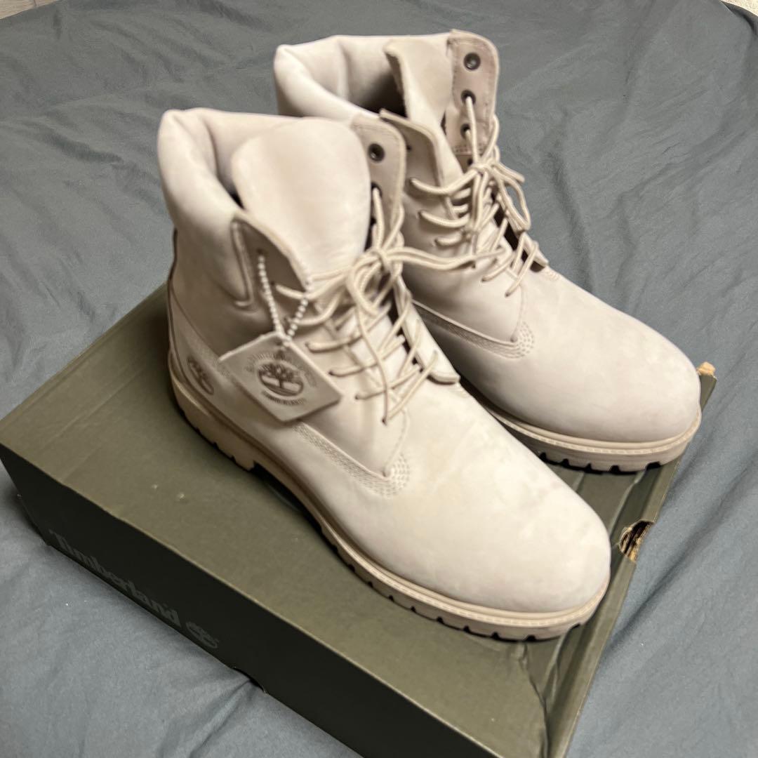 ティンバーランド ライトグレー ハイカットブーツ