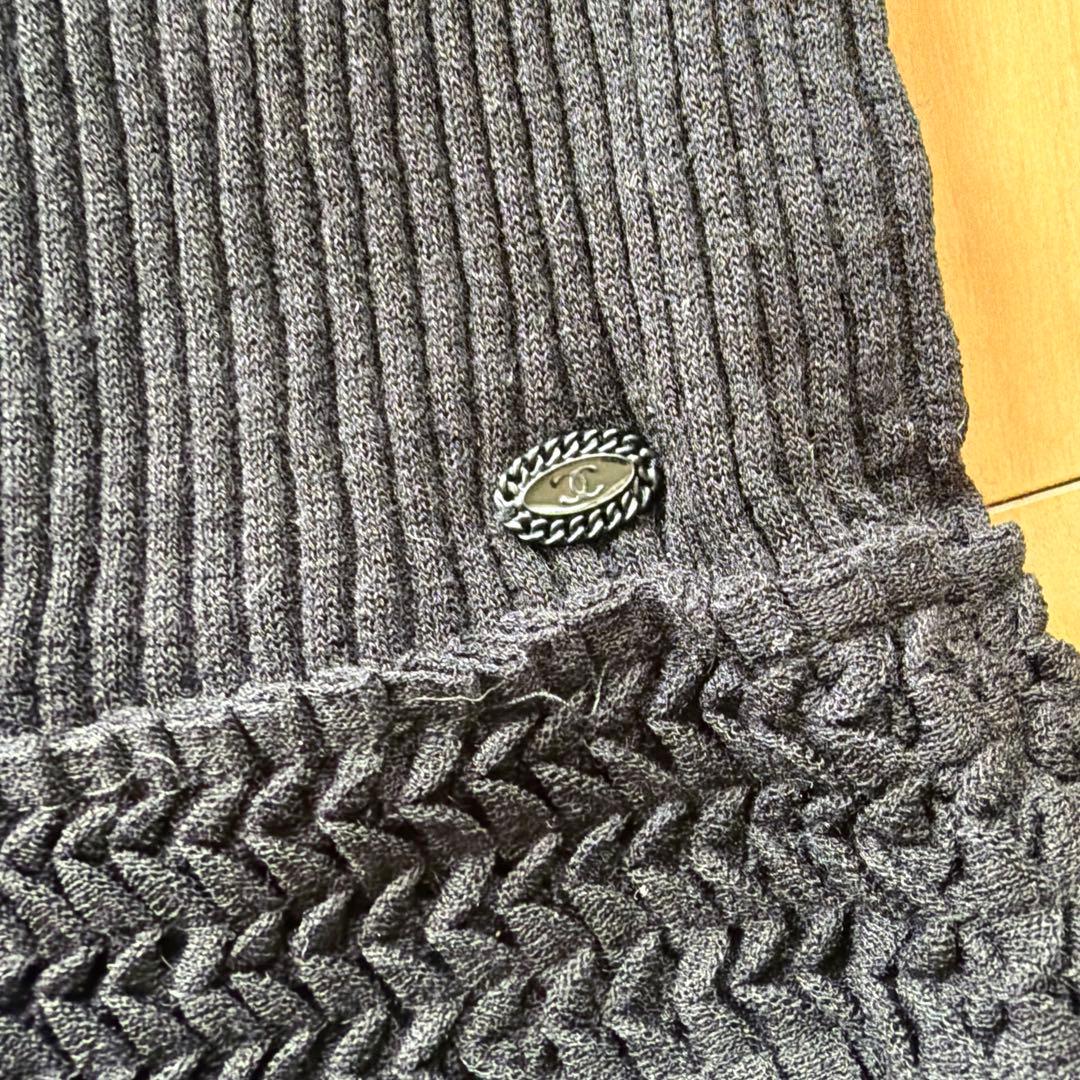 CHANEL ブラック　ニットワンピース　36 【定価598000円】ココマーク