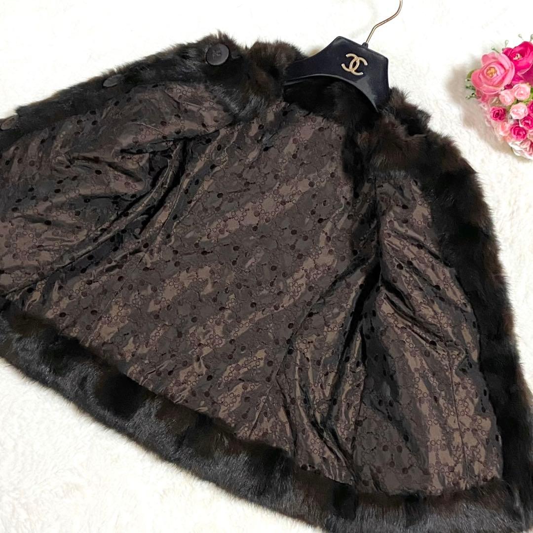 【美品】 クレージュ 本毛皮 ジャケット サイズ36