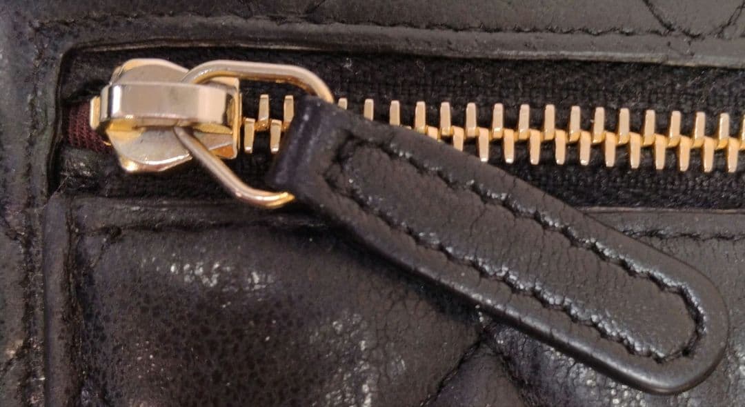 AQJ08 シャネル マトラッセ コンパクトウォレット 3つ折り財布