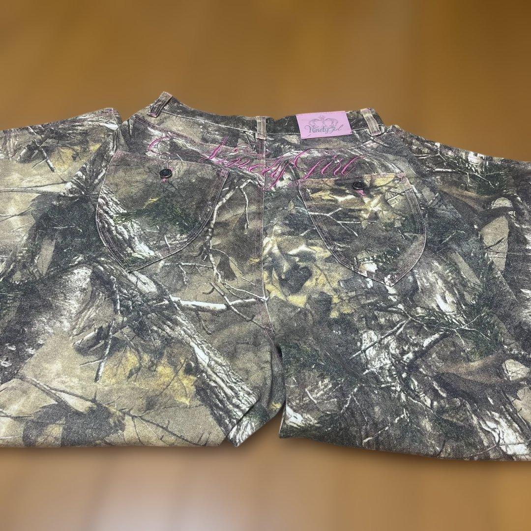美品☆9090 ナインティナインティ リアルツリー デニムパンツ ギャル y2k