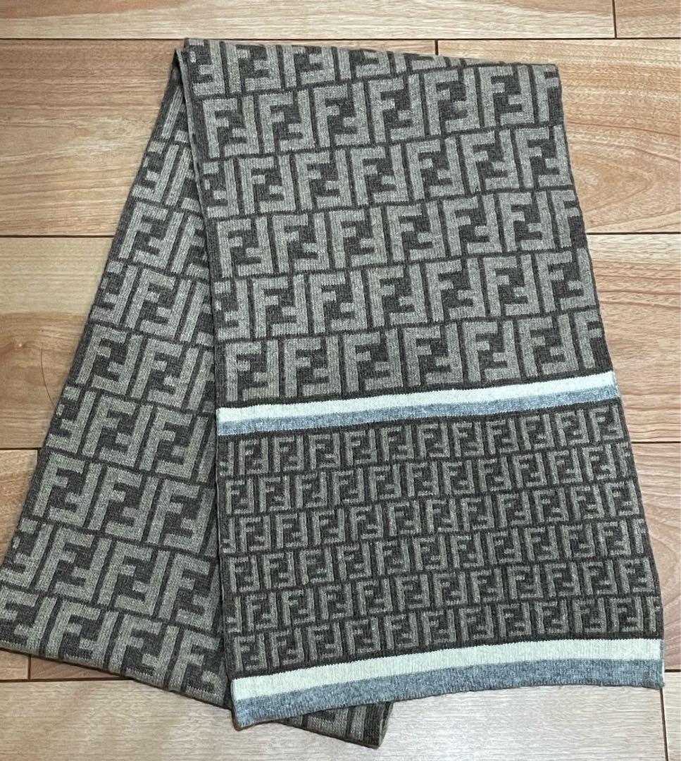 FENDI ズッカ柄 ウールマフラー