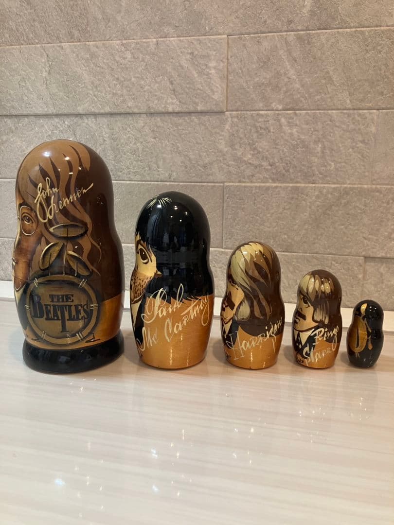 ビートルズマトリョーシカとマトリョーシカ2体セット