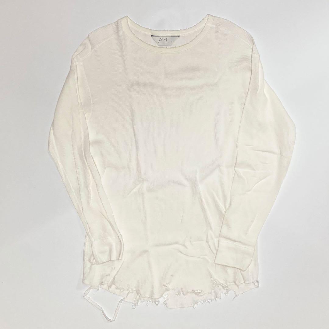 トップス ANCELLM DAMAGE WAFFLE CREW LS T-SHIRT 1