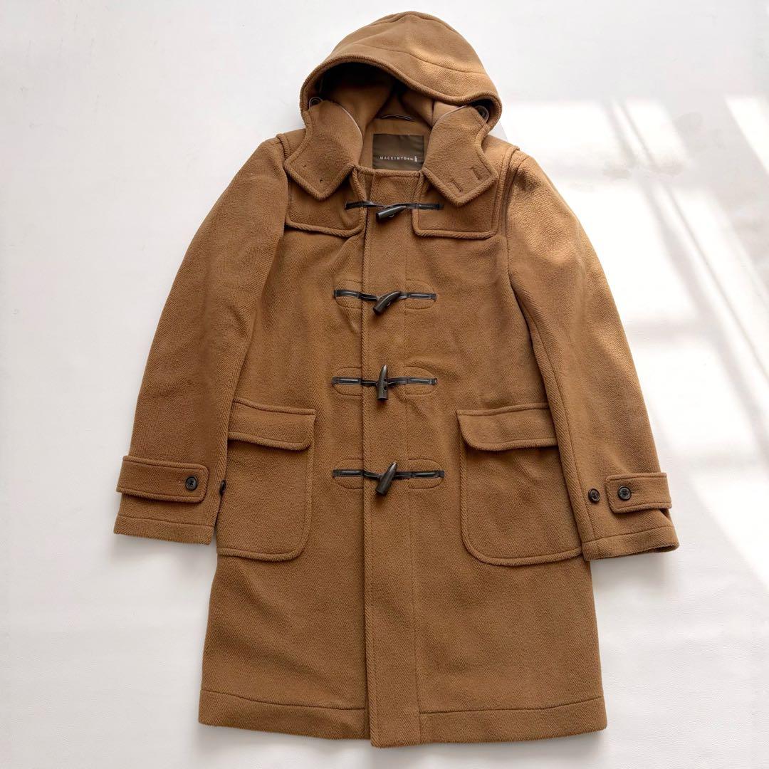 美品✨マッキントッシュ　ロングダッフルコート　ヘリンボーン　キャメルブラウン