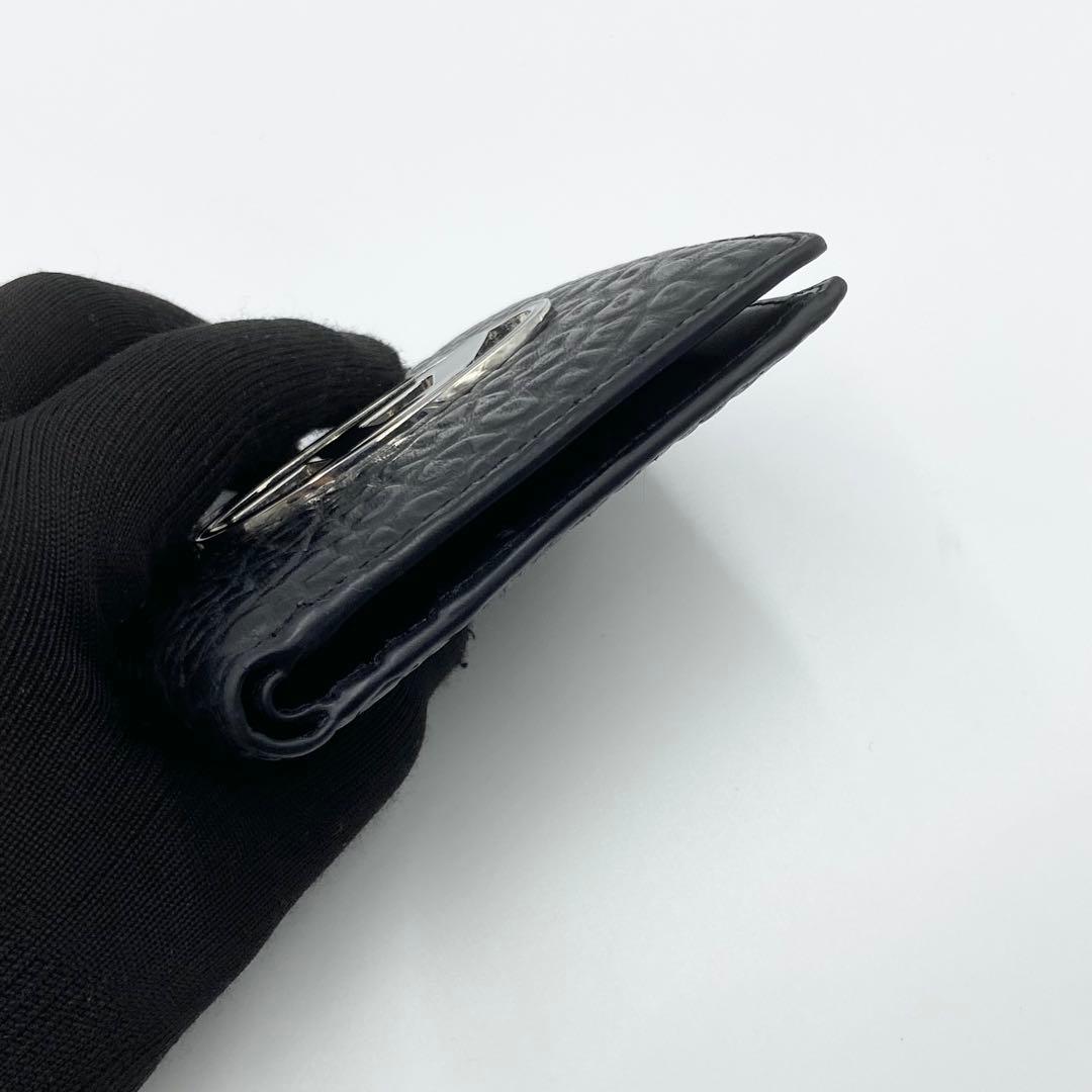 極美品　DISEL ディーゼル 1DR ワンダー　折り財布　レザー　ブラック