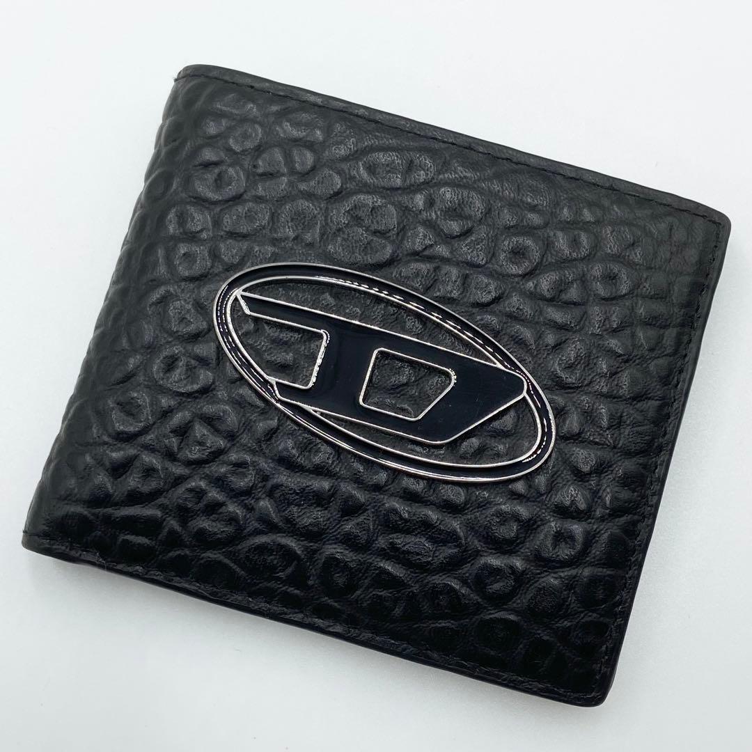 極美品　DISEL ディーゼル 1DR ワンダー　折り財布　レザー　ブラック