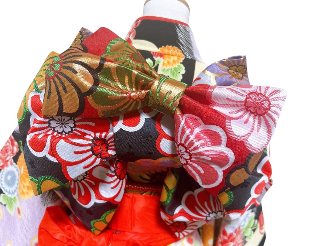 個性派フルセット♡七五三　7歳　女の子　一式　黒系　赤