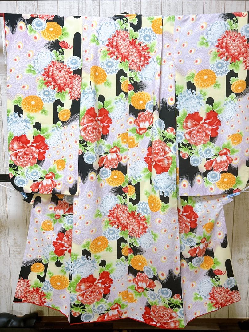 個性派フルセット♡七五三　7歳　女の子　一式　黒系　赤