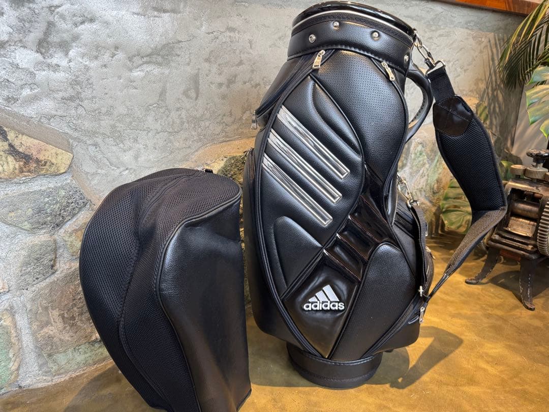 美品⭐︎adidas キャディバッグ ブラックヘッドカバー付き
