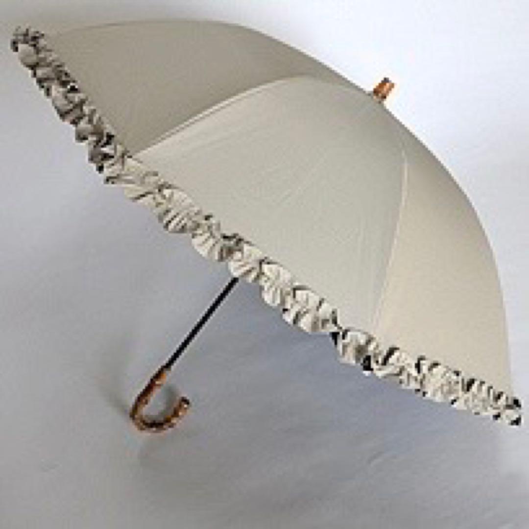 サンバリア SUN BARRIER 100 ベージュ フリル 日傘 2段