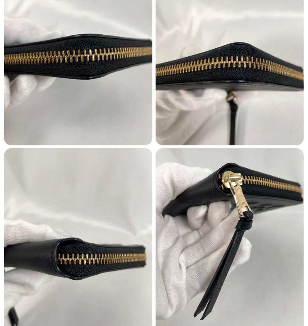 未使用 russet ラシット 二つ折り財布 エンボスモノグラム レザー