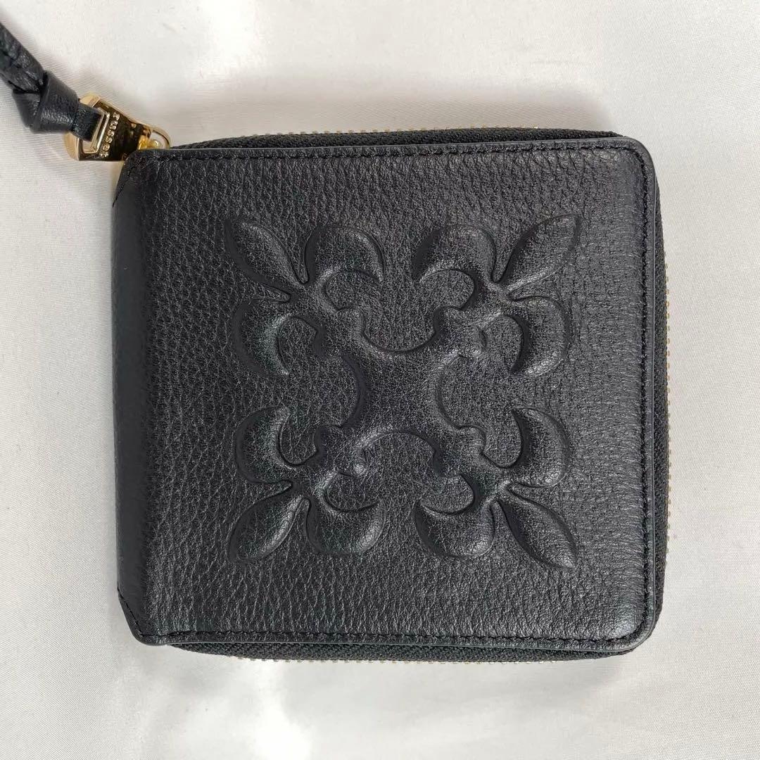 未使用 russet ラシット 二つ折り財布 エンボスモノグラム レザー