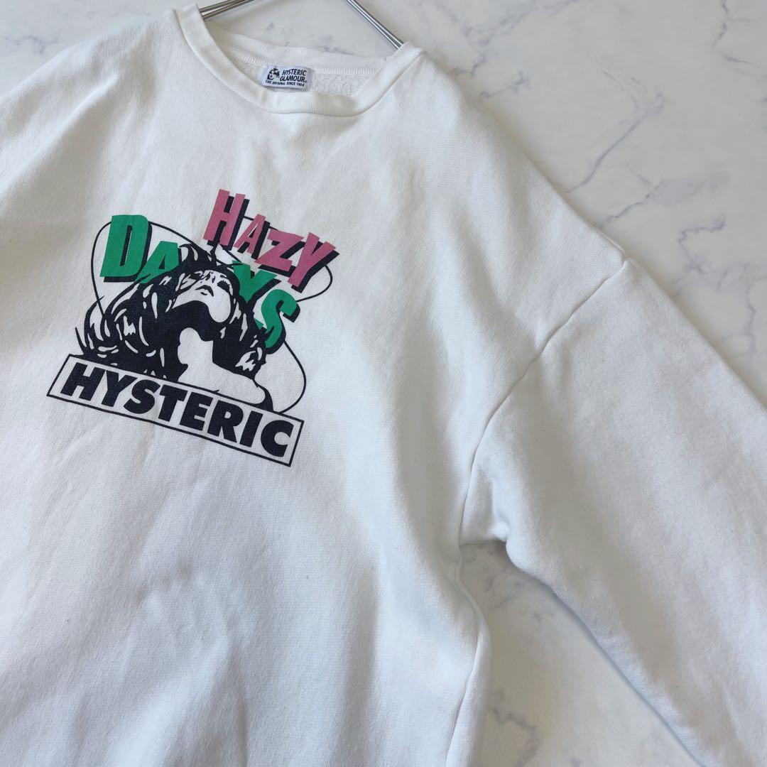 ヒステリックグラマー ヒスガール スウェット トレーナー オーバーサイズ 白
