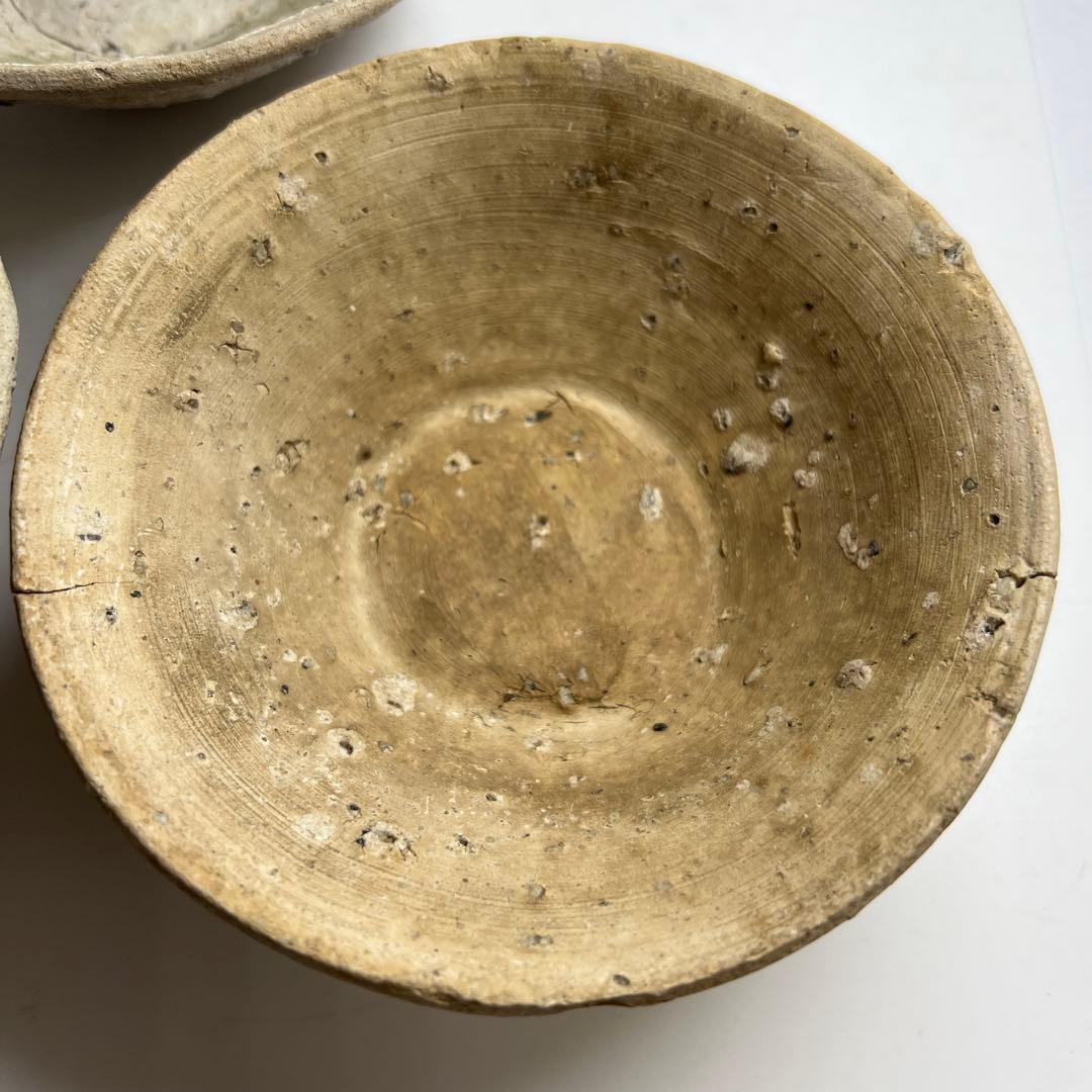 専用　鎌倉時代　山茶碗5客　口径約14~15.5㎝　東Y7-1225③タエカ