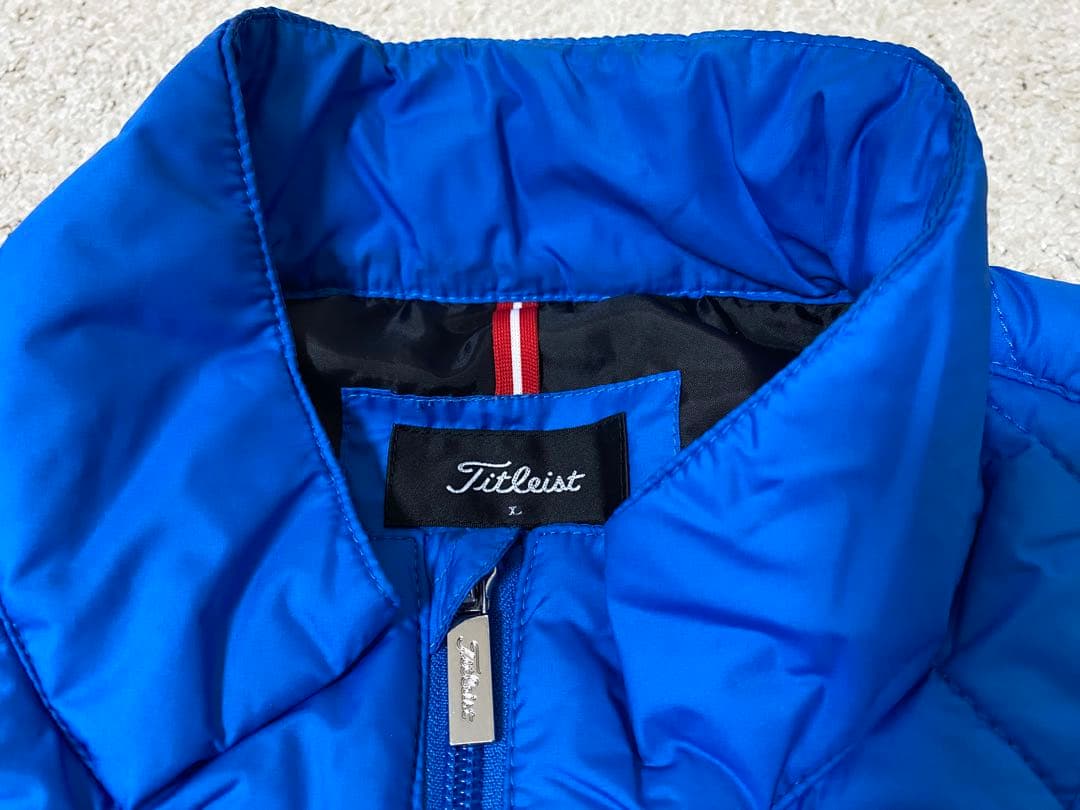 【美品】Titleist タイトリスト 中綿 キルティング フルジップ Ｌ 青