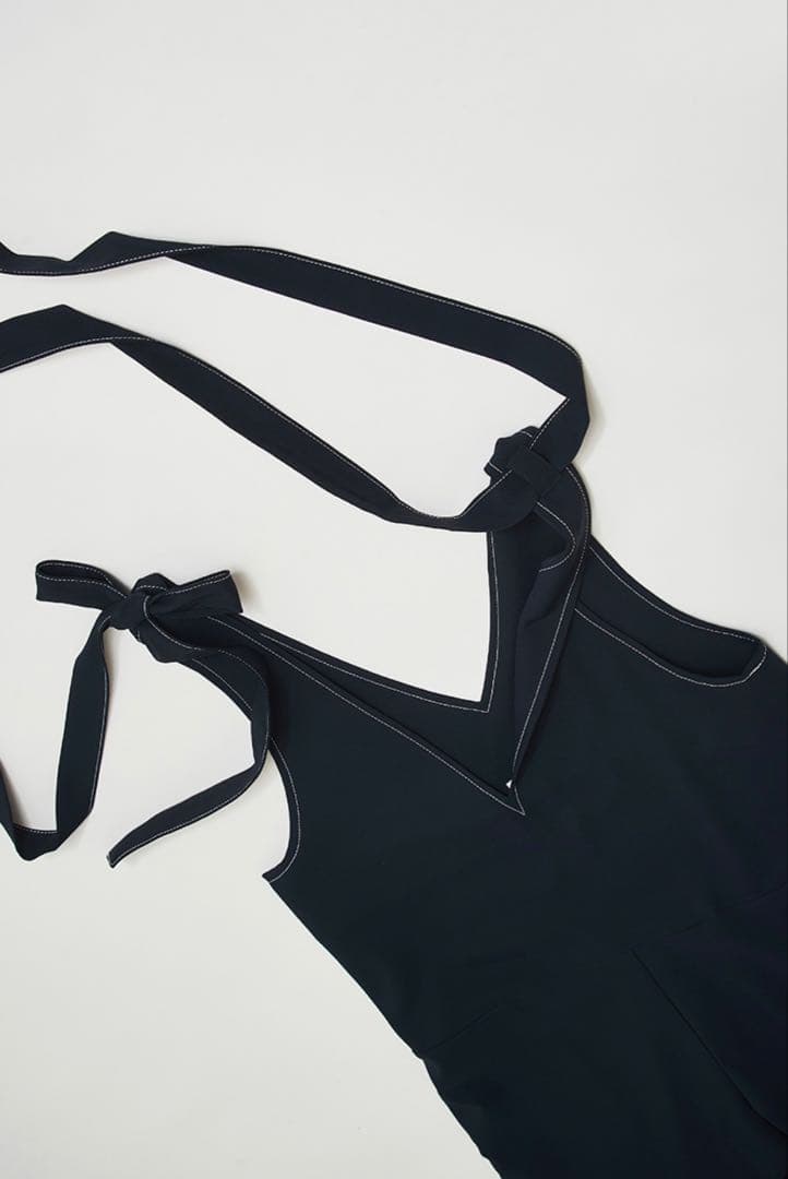 【さわさわ様】yori トリアセリボンサロペット 36 ネイビー