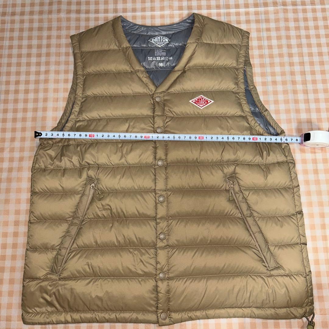 DANTON ベージュ インナーダウンベスト