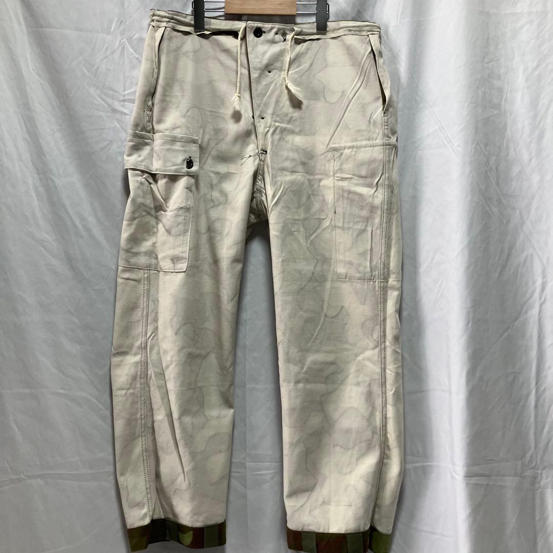 フィンランド軍 M-62カモ柄 リバーシブル オーバーパンツ　デッドストック