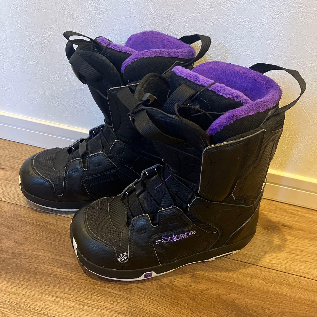 Salomon スノーボードブーツ ブラック/パープル　23cm