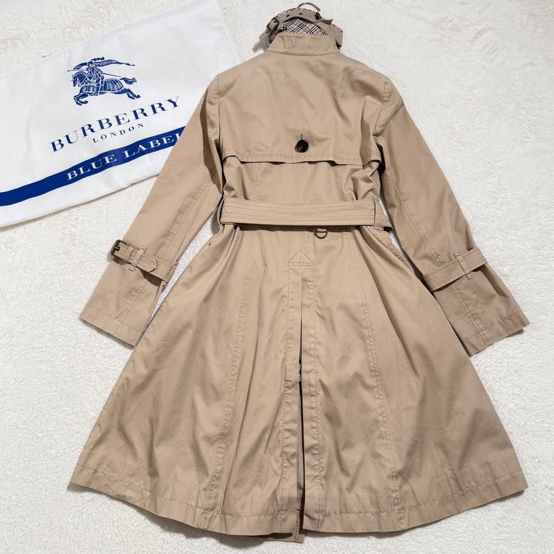 バーバリーブルーレーベル　トレンチコート　ライナー付　ベルト ノバチェック 36