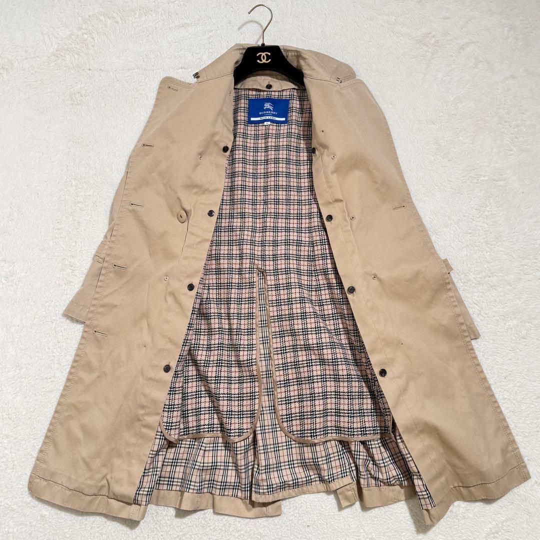 バーバリーブルーレーベル　トレンチコート　ライナー付　ベルト ノバチェック 36