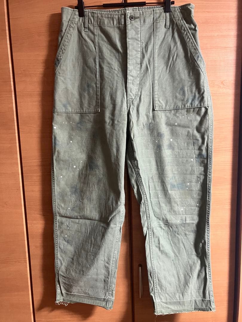 BOWWOW × BEAMS 別注 カーゴパンツ ベイカーパンツ ペンキ加工