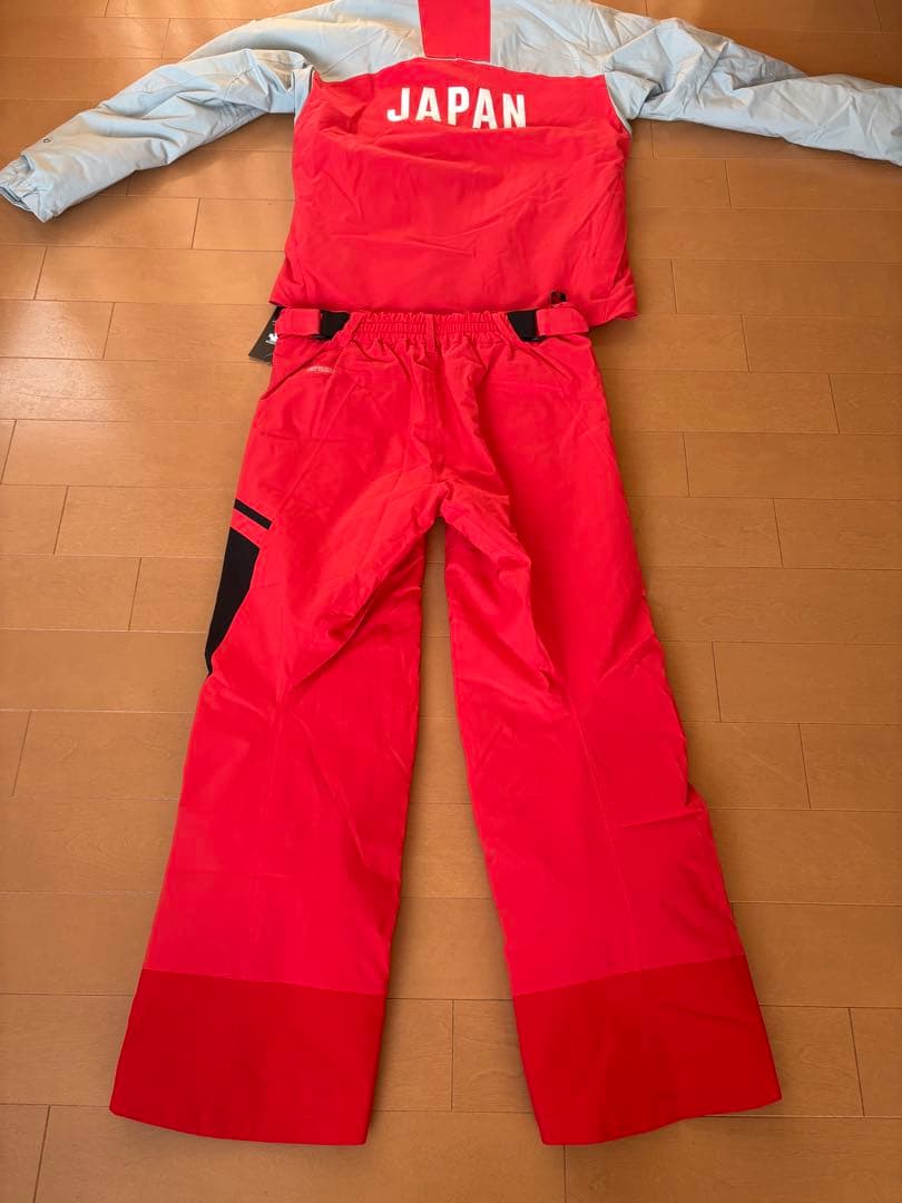 DESCENTE スキーウェア 赤/グレー