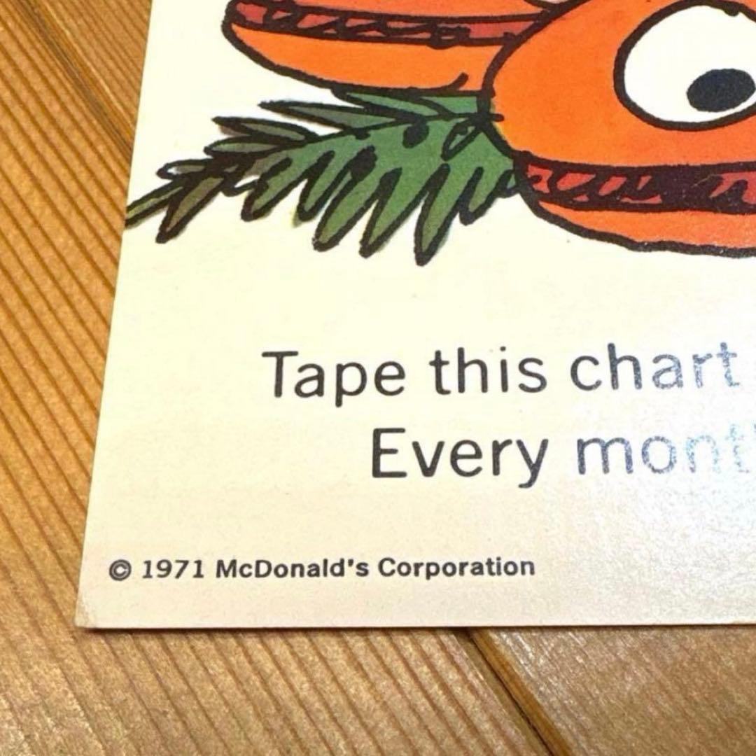 70s マクドナルドランド　キャラクター　身長計　ポスター　イービルグリマス