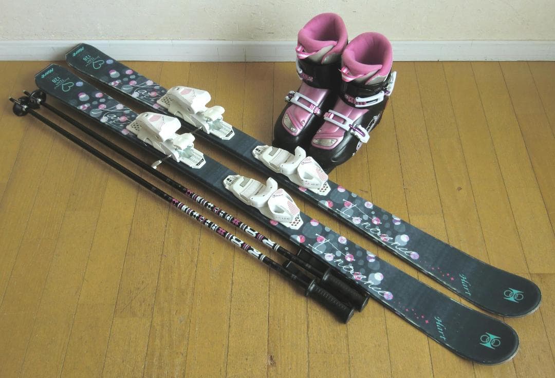 ■■11月限定■送料無料■Hart■子供用スキーセット■128/23■WAX■■