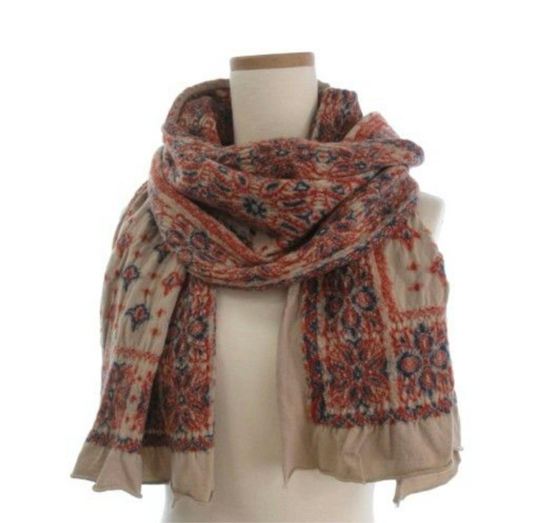 KAPITAL ウール縮絨マフラー バンダナ柄