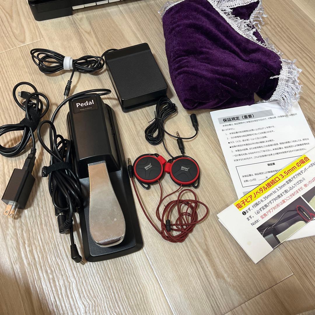 TOMOI 88鍵番　電子ピアノキーボード 折りたたみ式　付属品付　midi対応