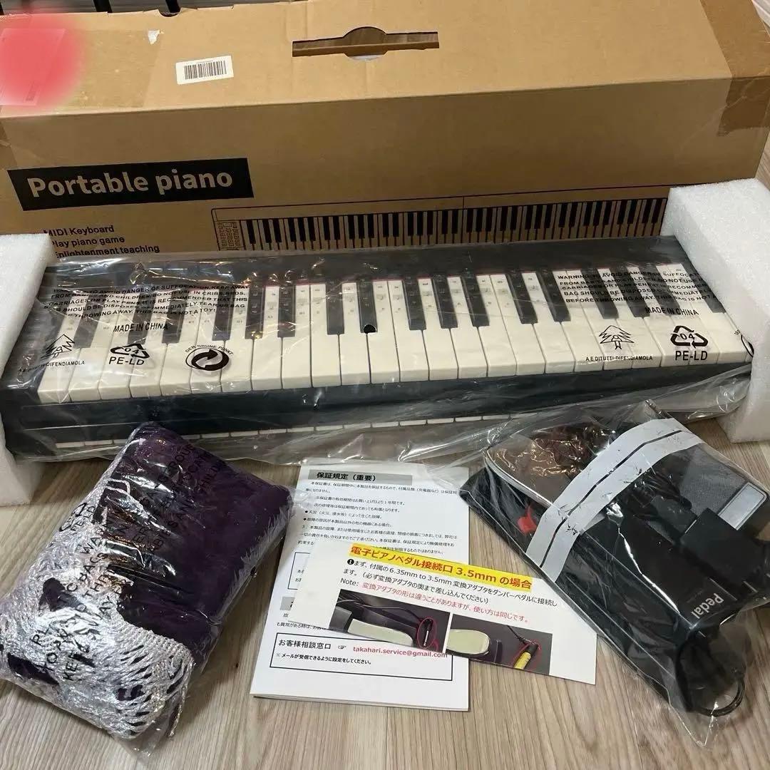 TOMOI 88鍵番　電子ピアノキーボード 折りたたみ式　付属品付　midi対応