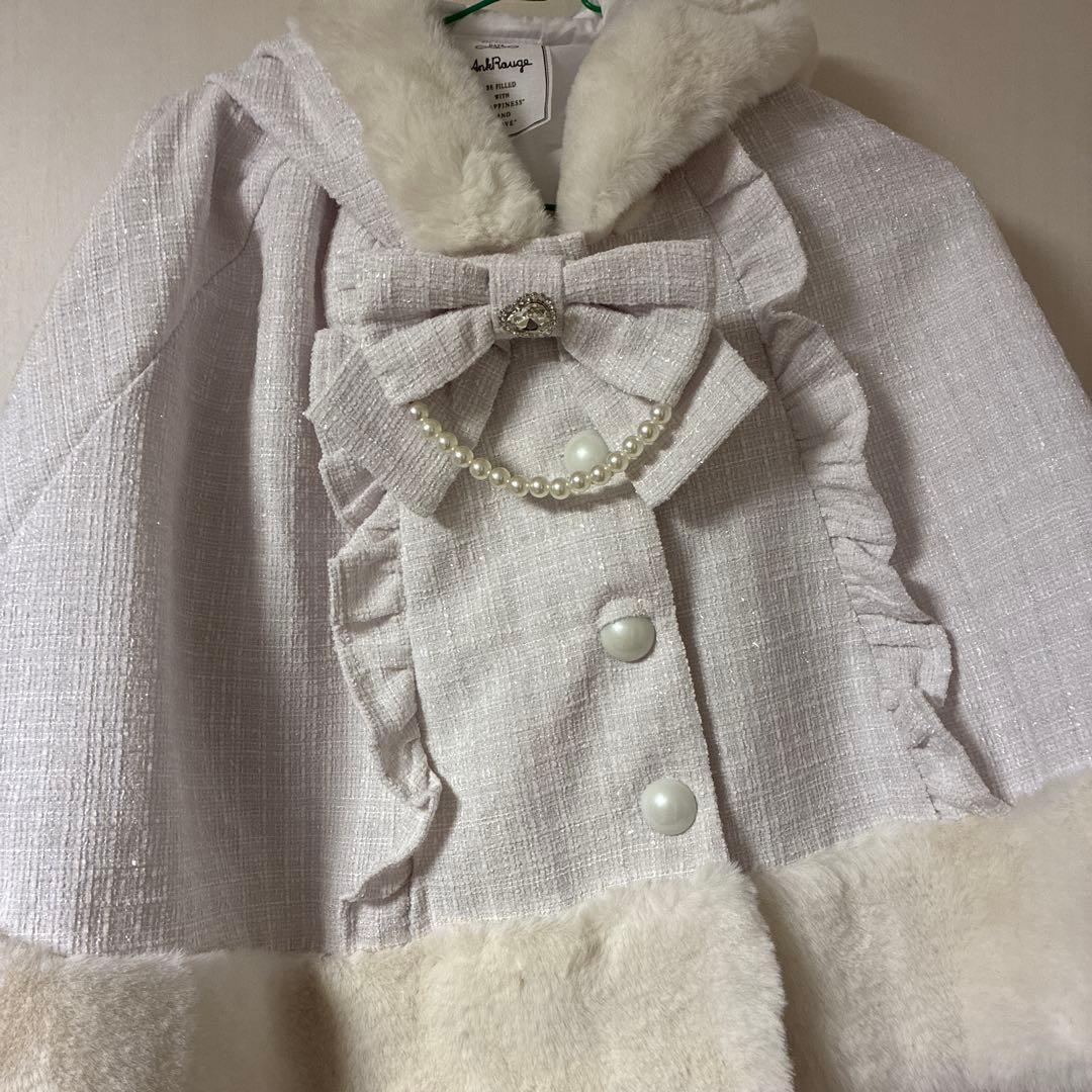 アンクルージュ　ポンチョ　白