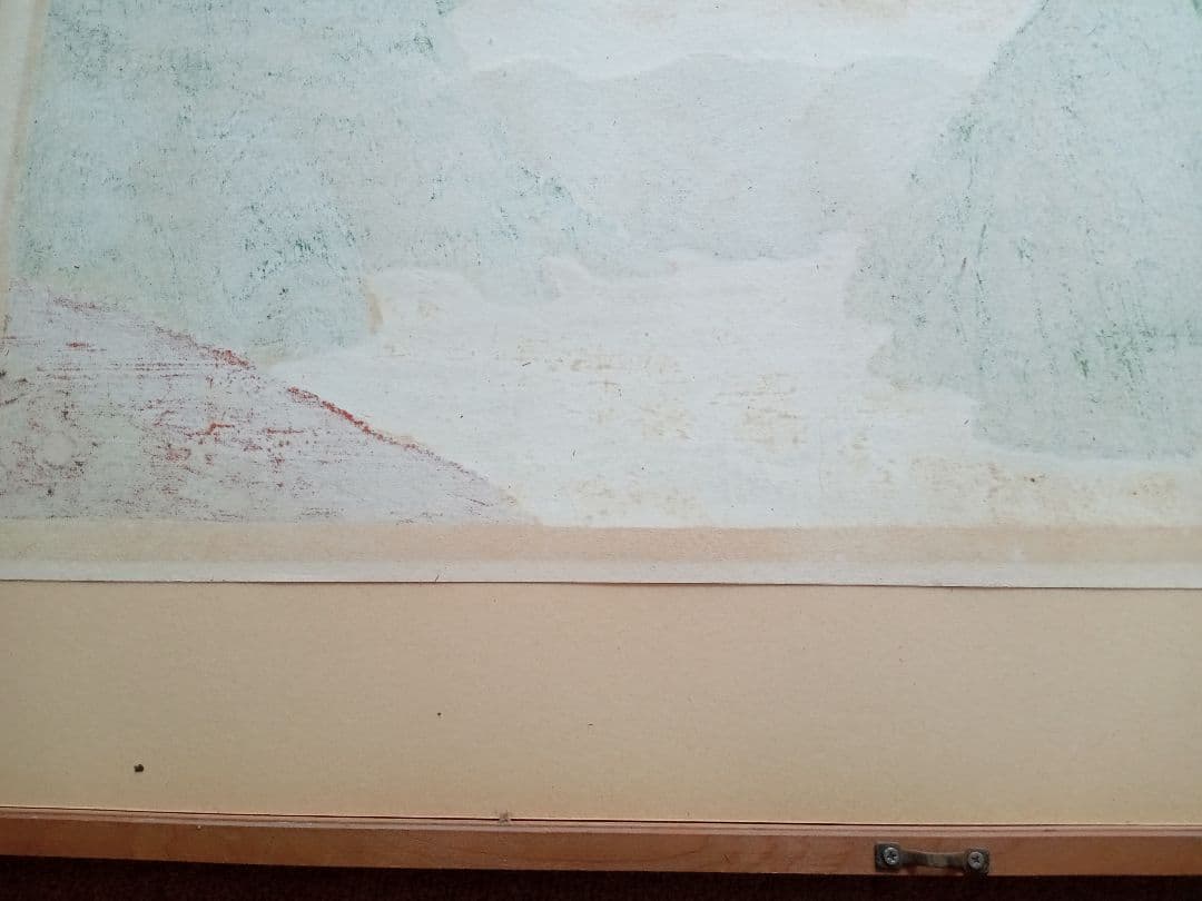 畦地梅太郎　木版画　雪山遠望　1940年 AP版