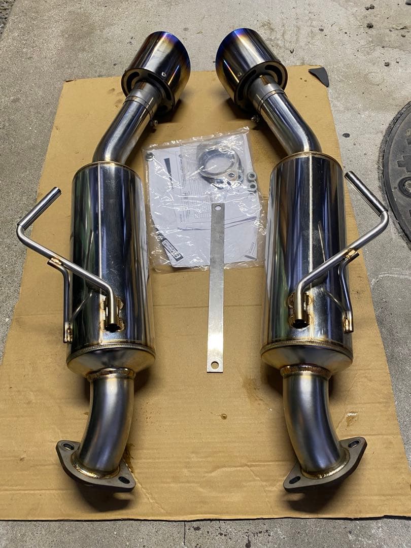 桜 オオクボファクトリーv37スカイライン400R SS123Rマフラー