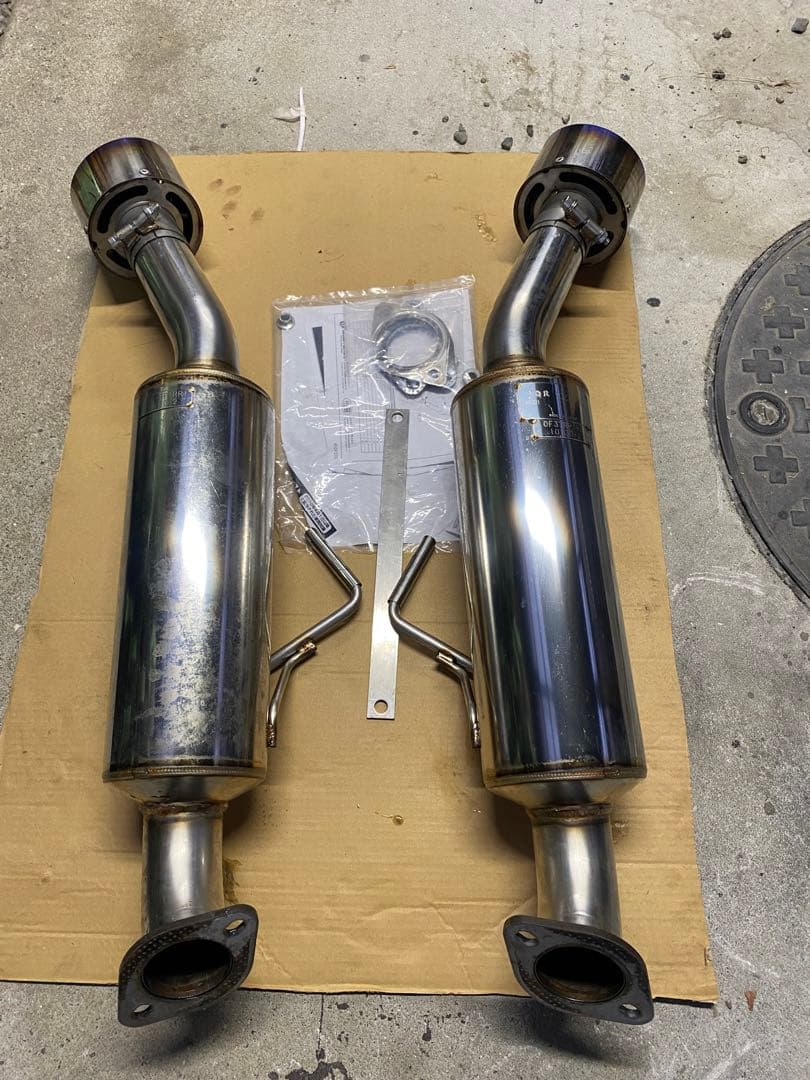 桜 オオクボファクトリーv37スカイライン400R SS123Rマフラー