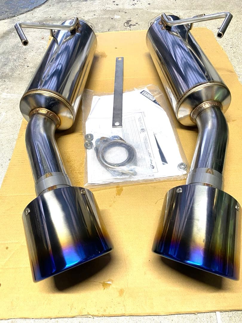 桜 オオクボファクトリーv37スカイライン400R SS123Rマフラー
