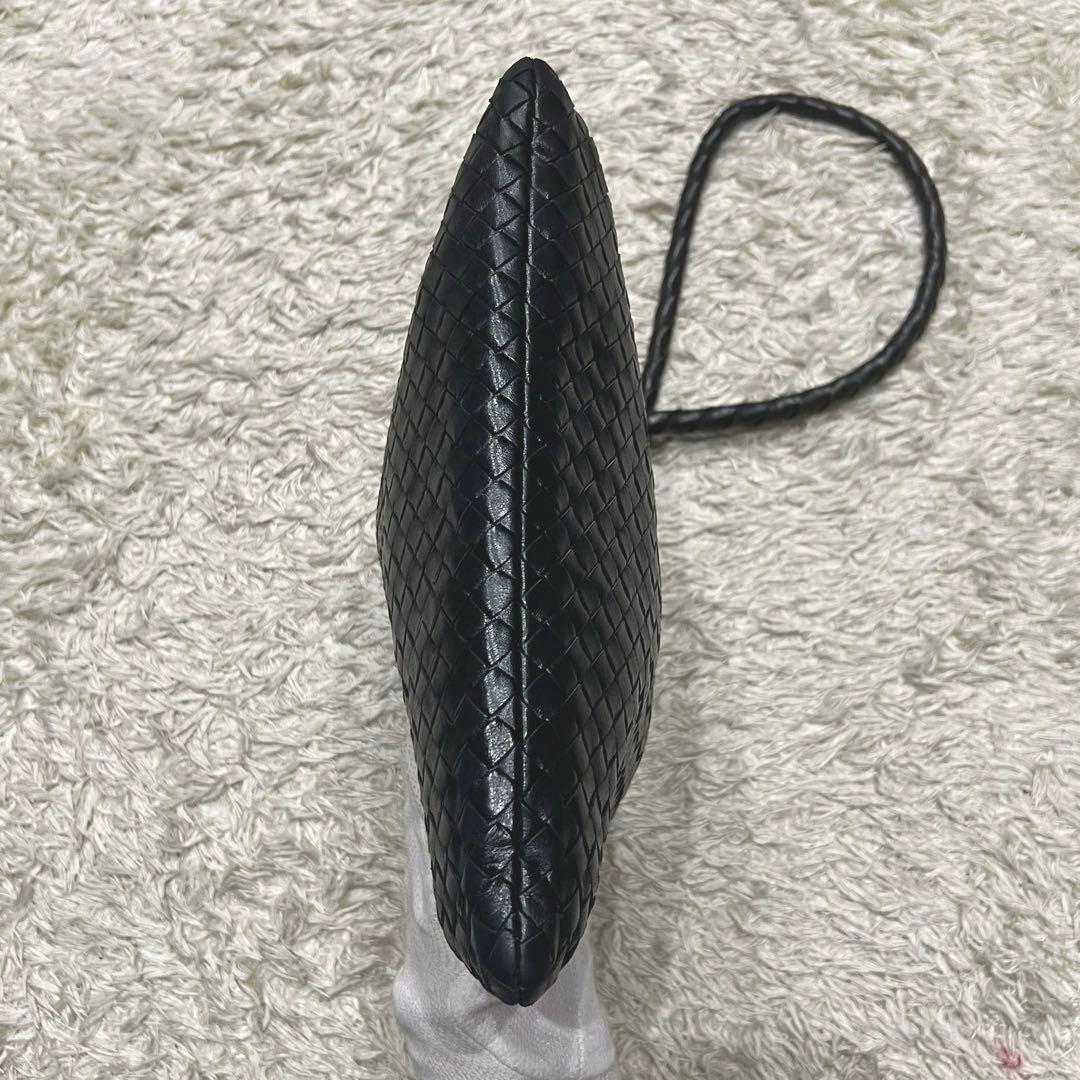 美品✨ボッテガヴェネタ イントレチャート ショルダーバッグ レザー ブラック