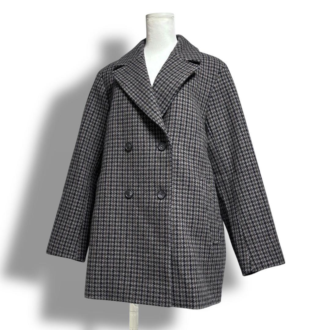 美品♪ J.PRESS ツイードチェックPコート ウール