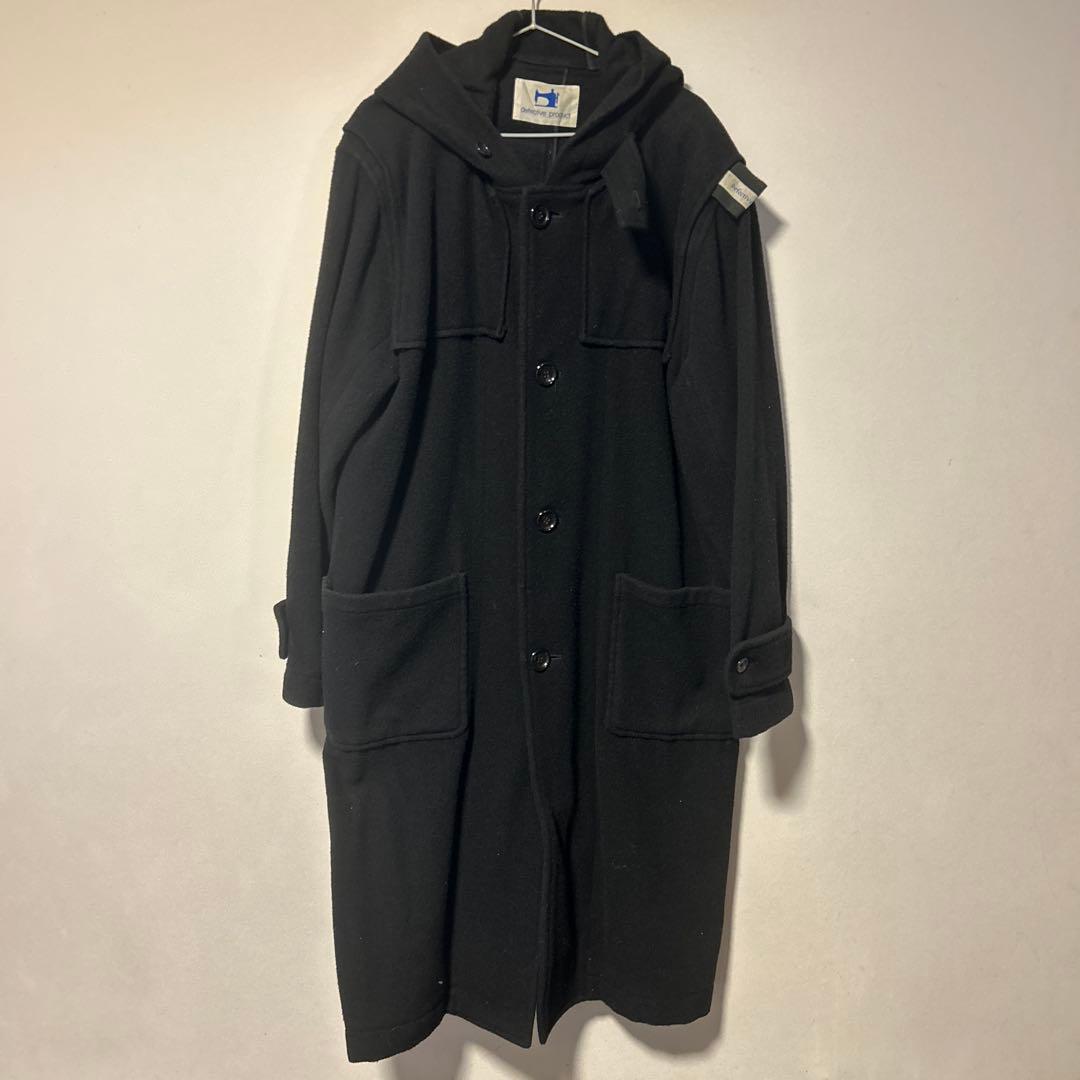 defective product フード付きダッフルコート 黒