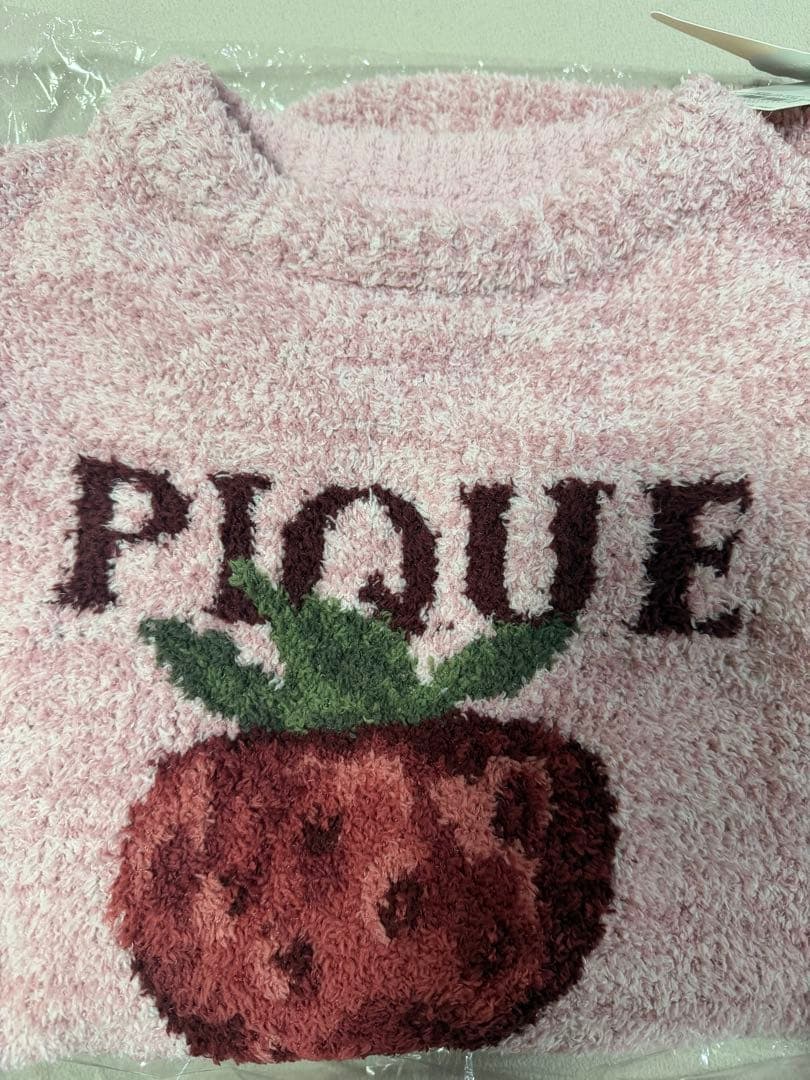 【新品】ジェラートピケ　メランジストロベリージャガードプルオーバー 本日掲載終了