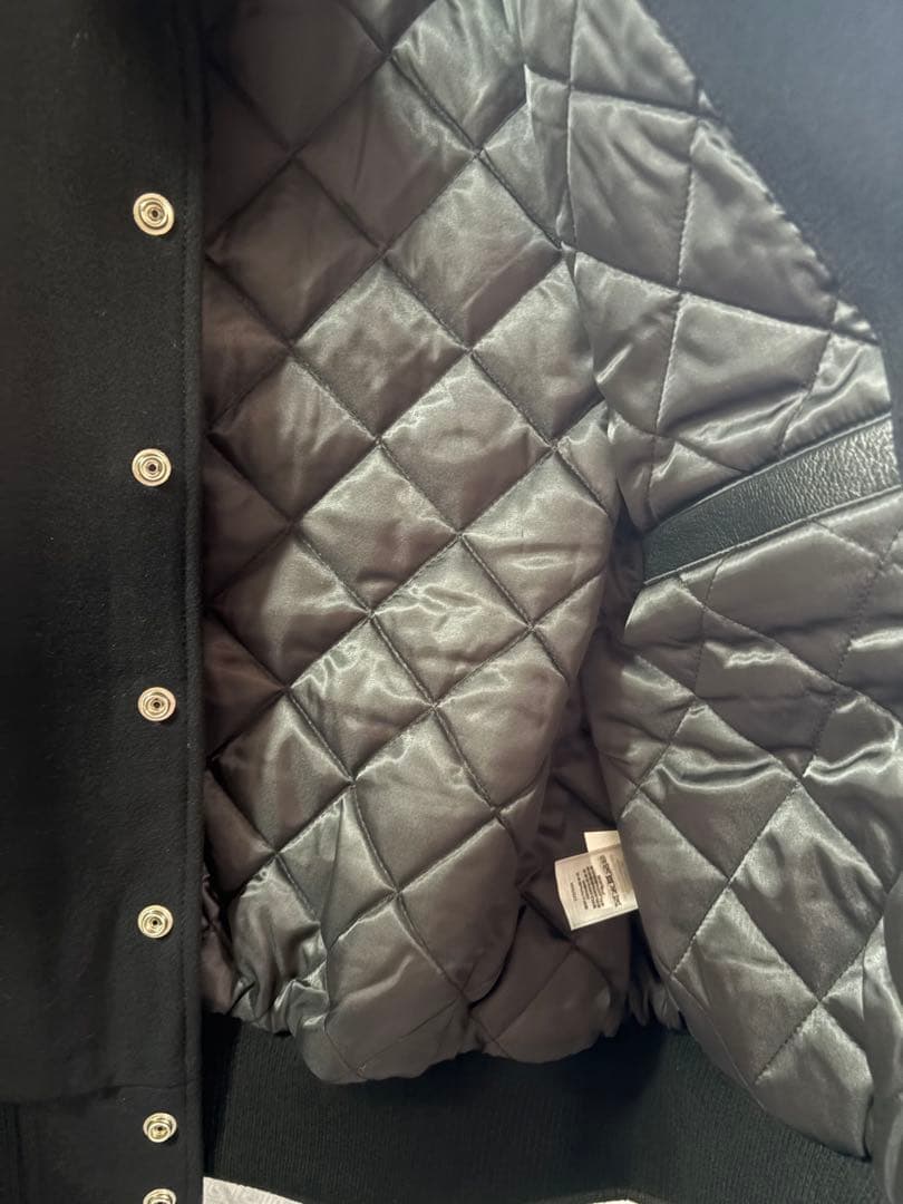 【新品】STUSSY GLOBE VARSITY JACKET ブラック M